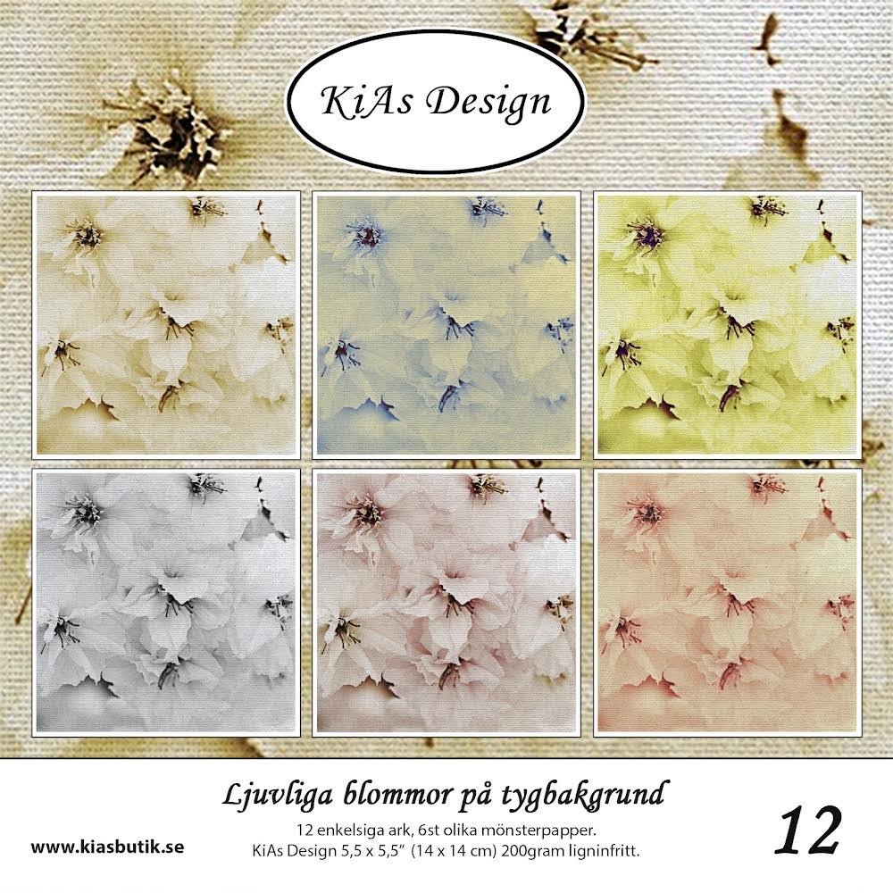 PPKD -Ljuvliga blommor på tygbakgrund