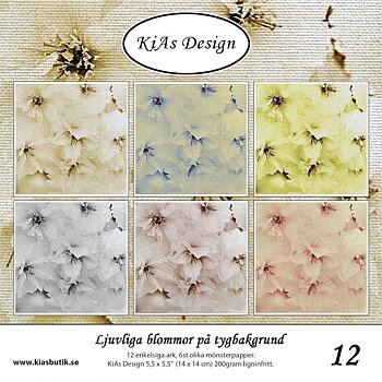 PPKD -Ljuvliga blommor på tygbakgrund