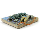 Ulla Winblad (1960s) Heartwarming Wall Plaque with Bird Motif 13 cm