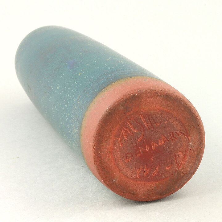 Per Linnemann-Schmidt (1960s) Modern Vase with Blue Glaze 22 cm