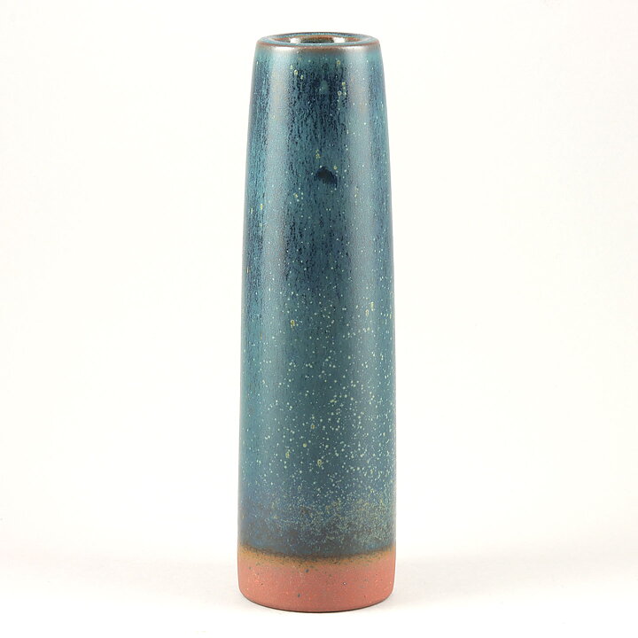Per Linnemann-Schmidt (1960s) Modern Vase with Blue Glaze 22 cm