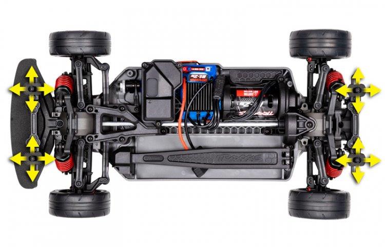 Traxxas 4-Tec 2.0 BL-2s 4WD TQ utan Kaross, Batteri & Laddare - 5