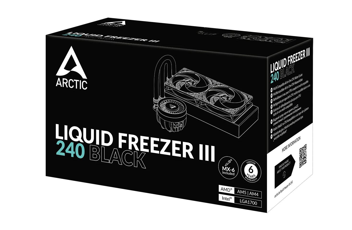 Arctic Liquid Freezer III 240, All-In-One vattenkylning 2 x 120mm fan, LGA1700 support - 2