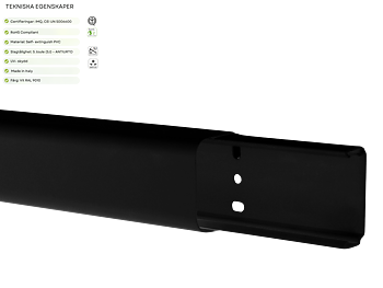 Kanal 80x60 mm Svart - 16 meter