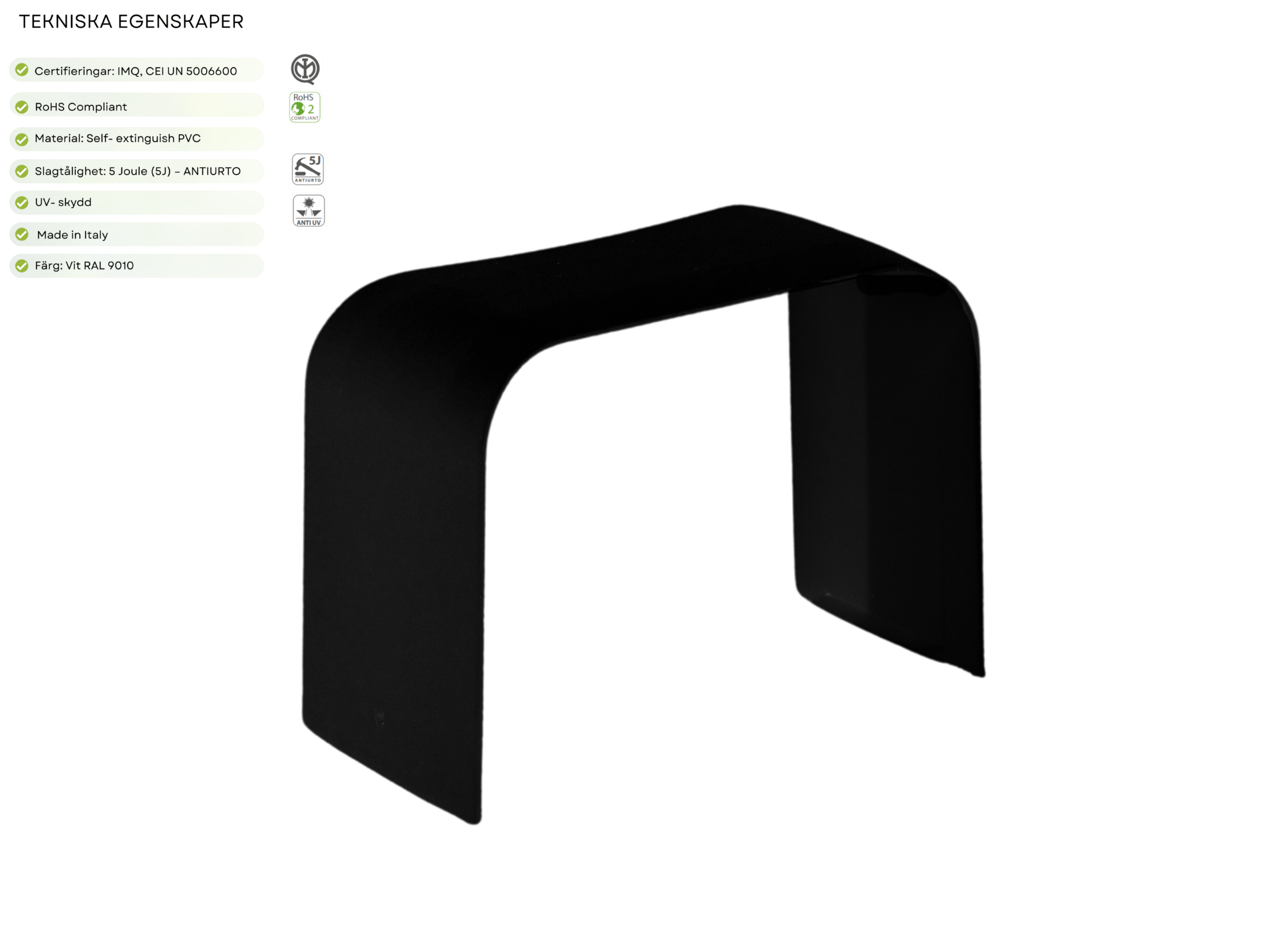 Skarvskydd 80x60 Svart