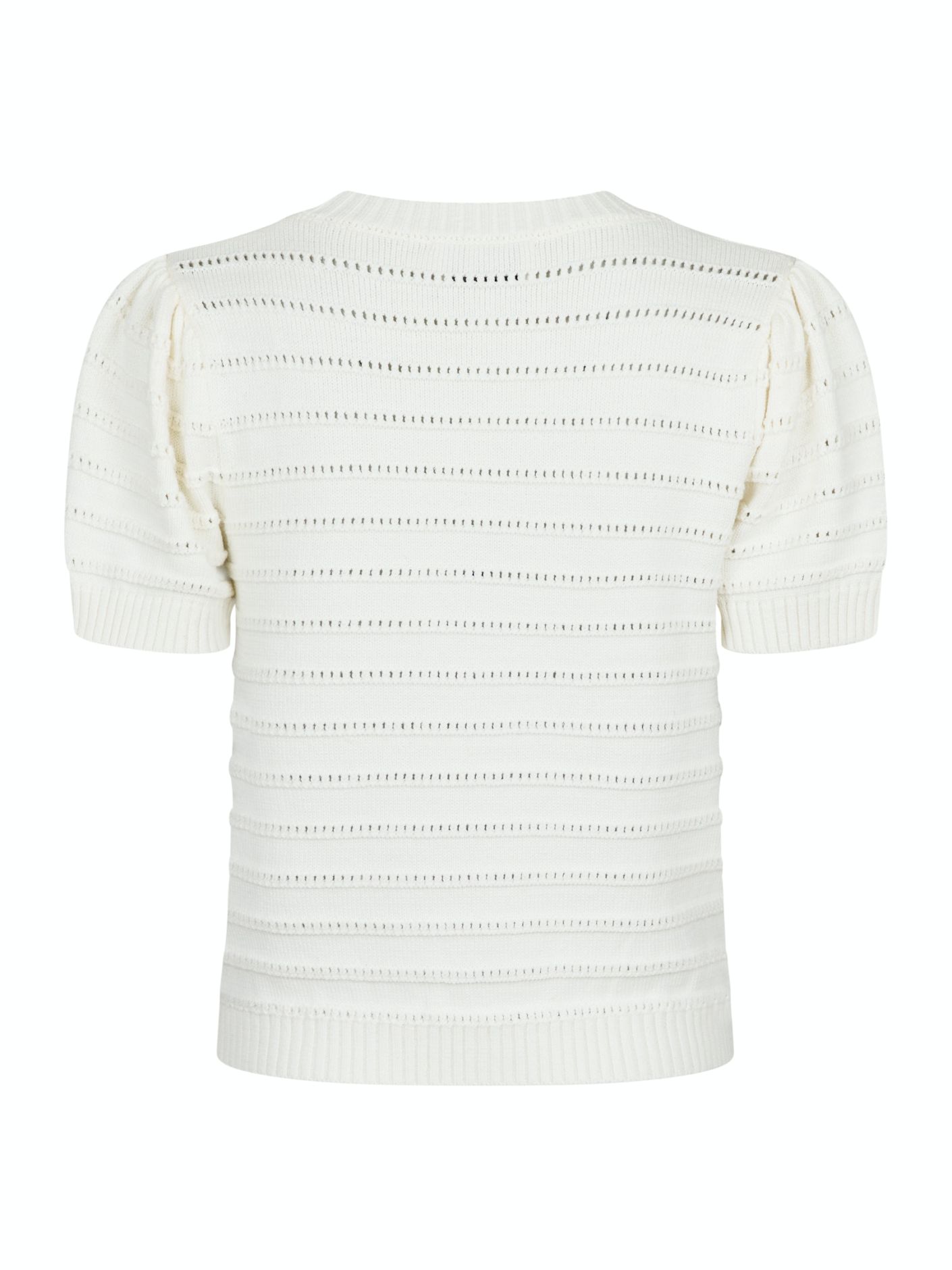 Neo Noir - Sidra Stitch Solid Knit Blouse Off White - 5
