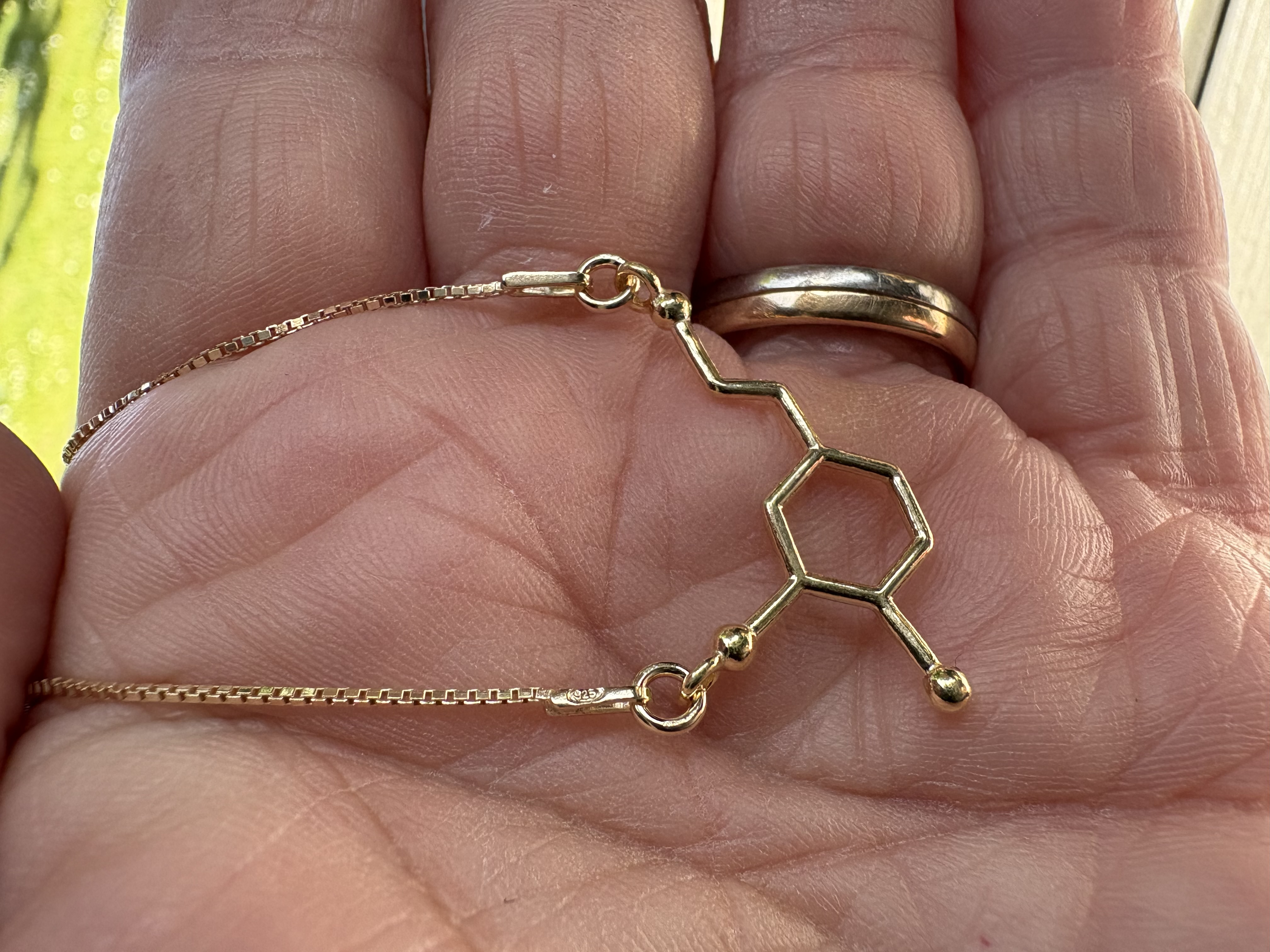 Halsband Dopamin Förgylld äkta silver - 5