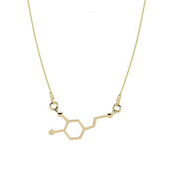 Gold-Plated Dopamine Molecular Necklace