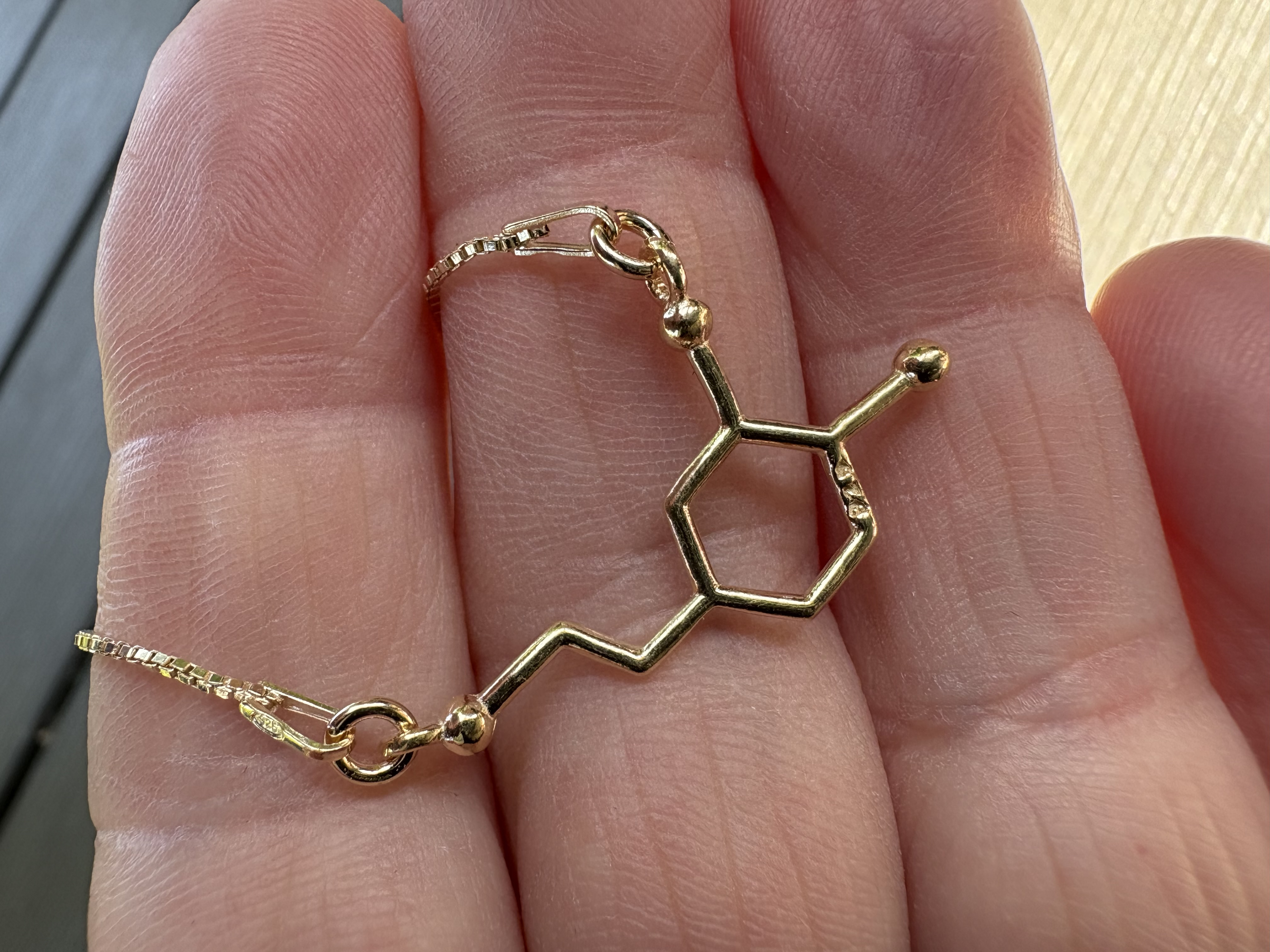 Halsband Dopamin Förgylld äkta silver - 4