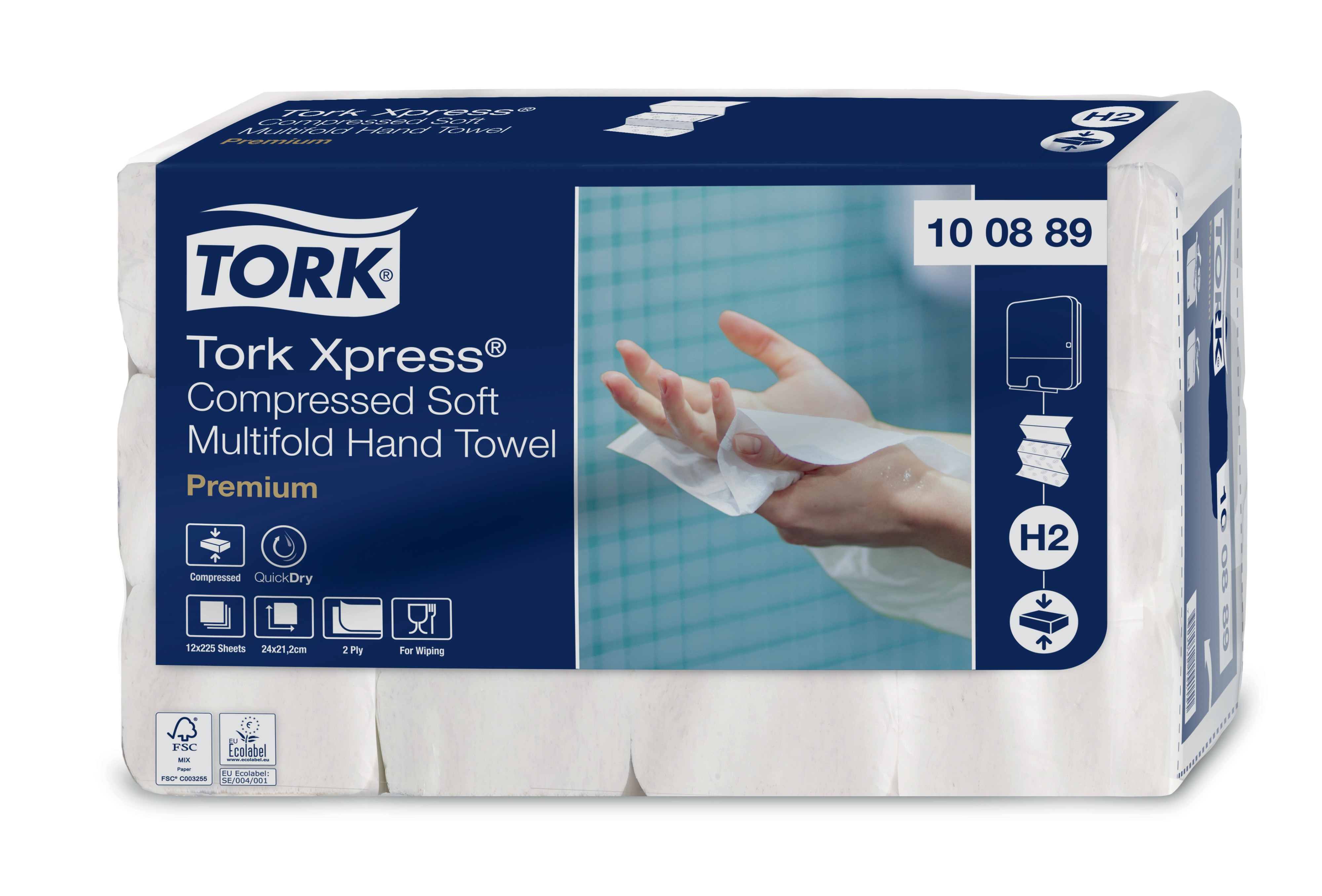 Tork Xpress® Komprimerad Mjuk Multifold Handduk
