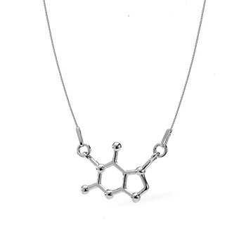 Sterling Silver Chocolate Molecular Necklace