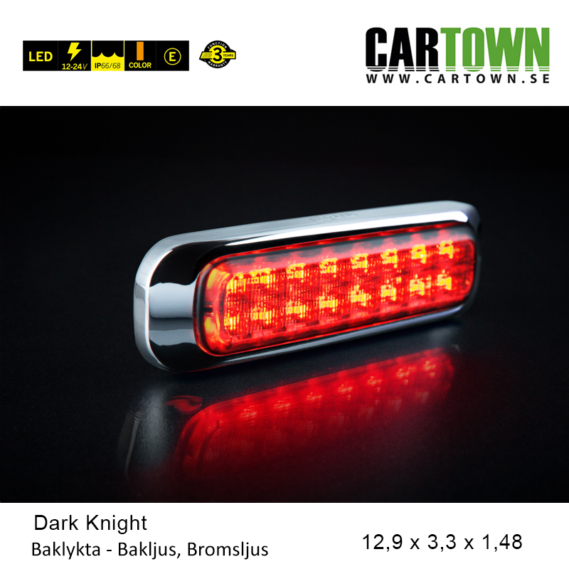 Baklampa, bak och bromsljus, Dark Knight Led