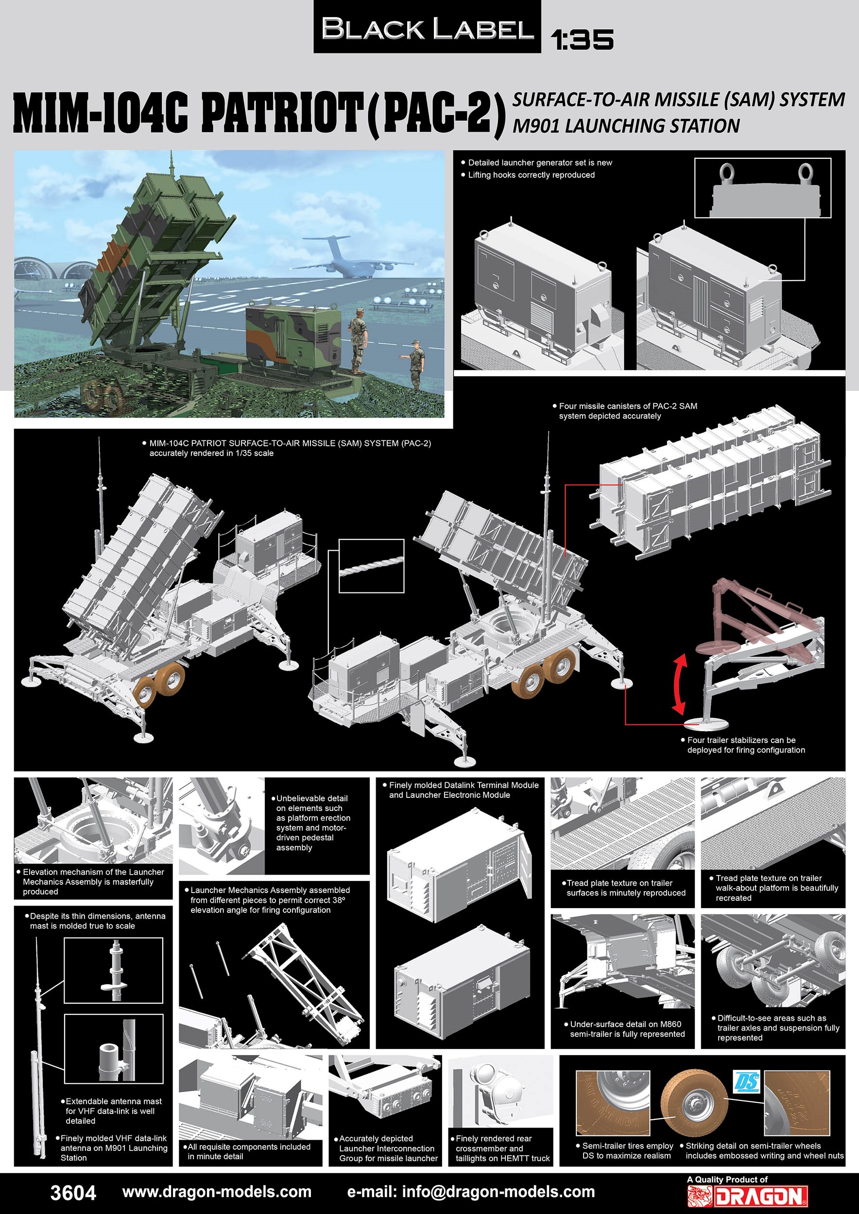 1/35 MIM-104C Patriot Surface-to-Air Missile (SAM) System (PAC-2) - 2