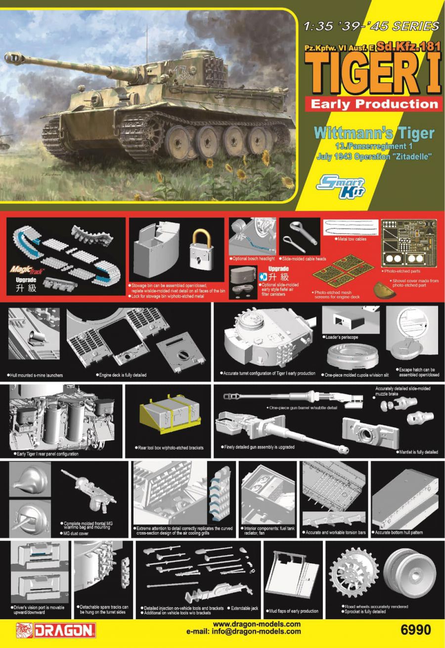 1/35 Tiger I Early Production Wittmann's Tiger 13./Panzer Regiment 1 Operation Zitadelle July 1943 - 2
