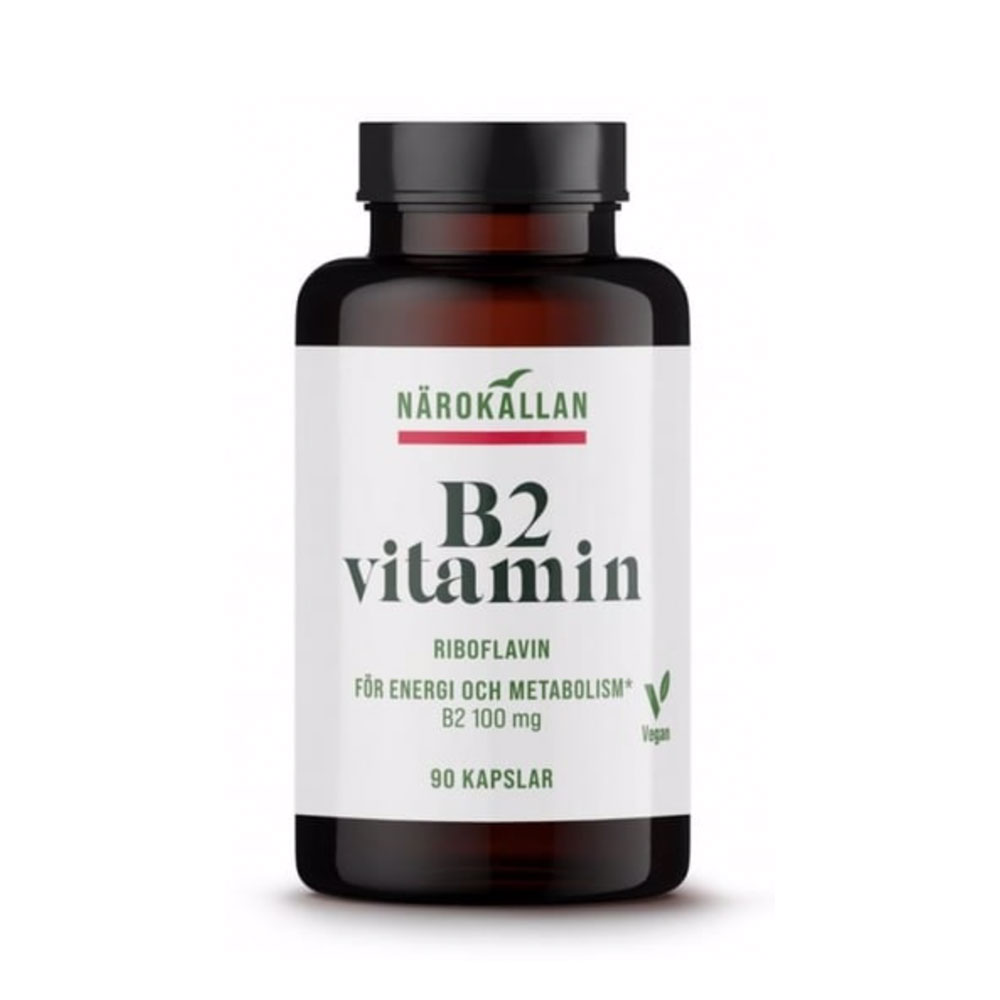 B2-vitamin Riboflavin 100 mg 90 kap Närokällan