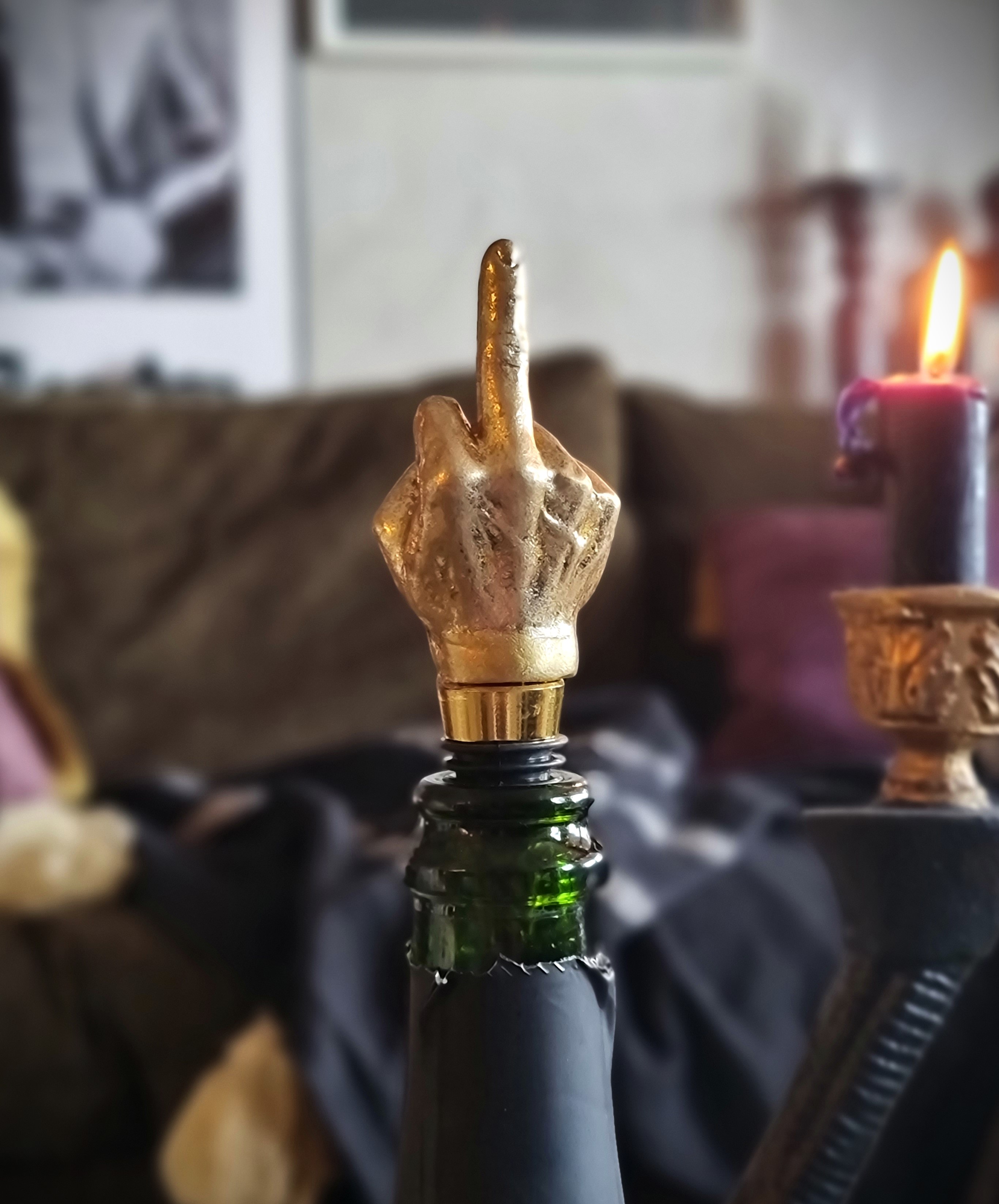Bottle Stopper - Hand "F*** You"