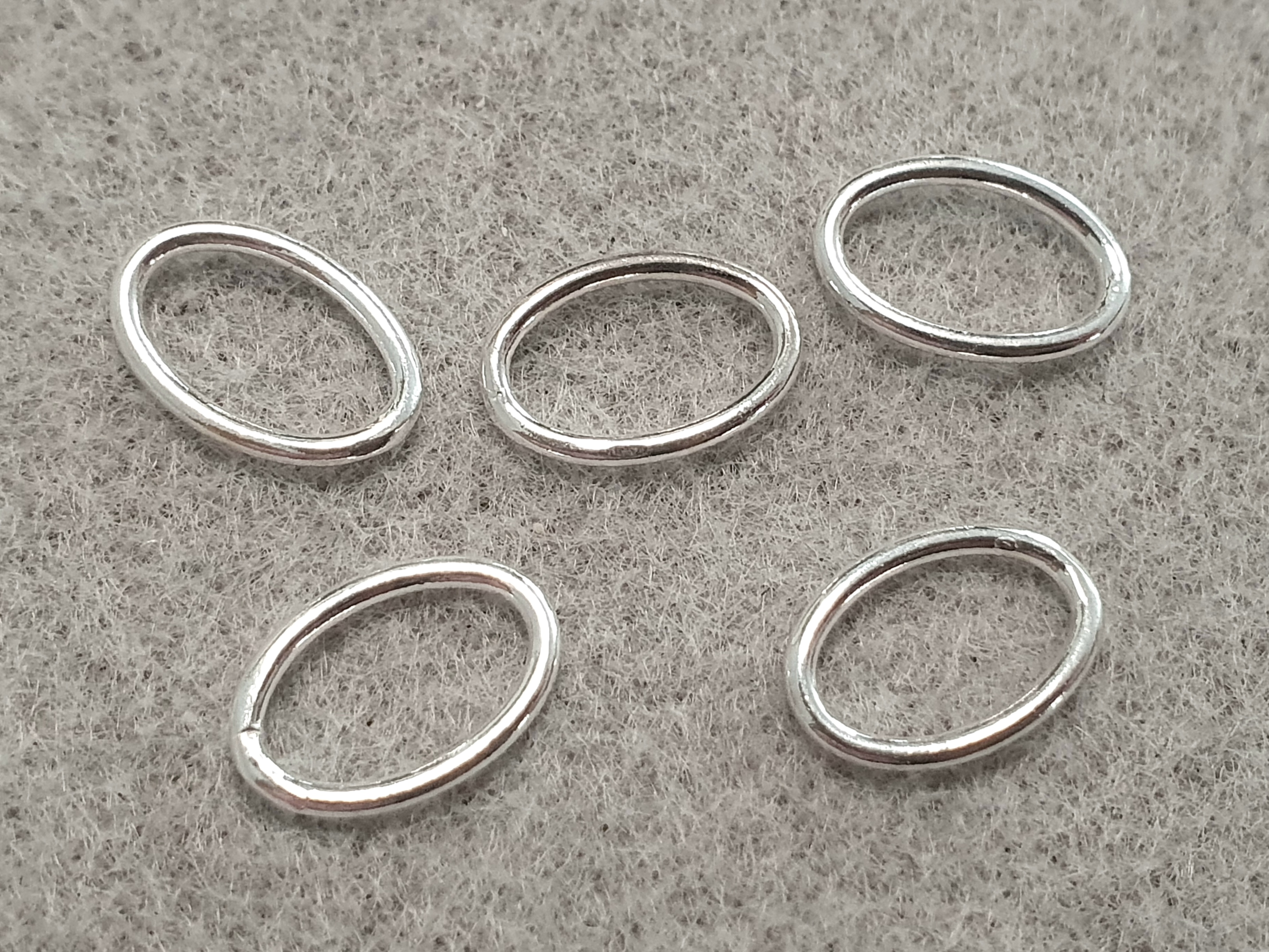 Oval counter ring slightly wavy approx. 12x8mm 5pcs/pkg Price/pkg 925-silver