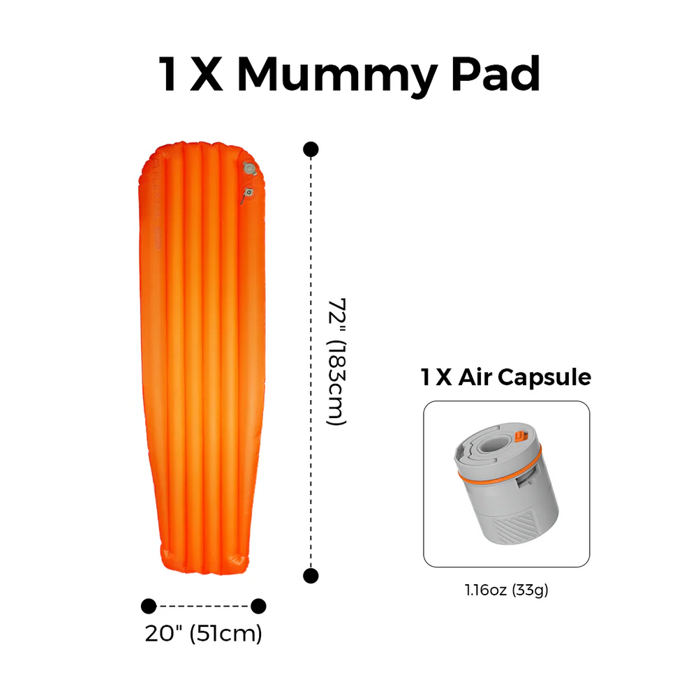 Colchoneta para dormir Flextail R05 Mummy AVS