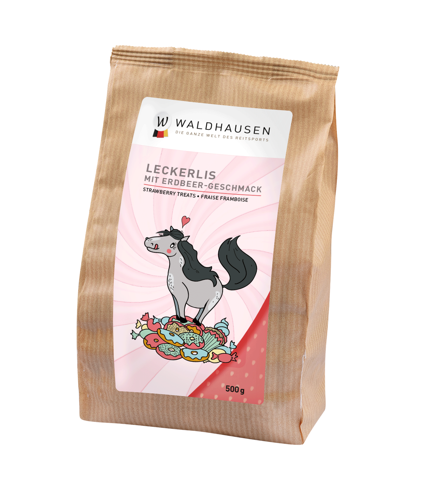 Hästgodis med jordgubbsmak 500 gram