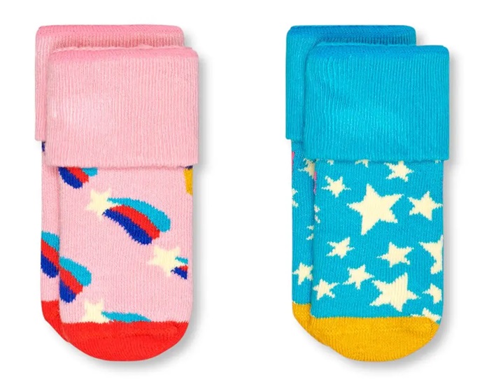 2-Pack Happy Socks Shooting Star Terry Socks