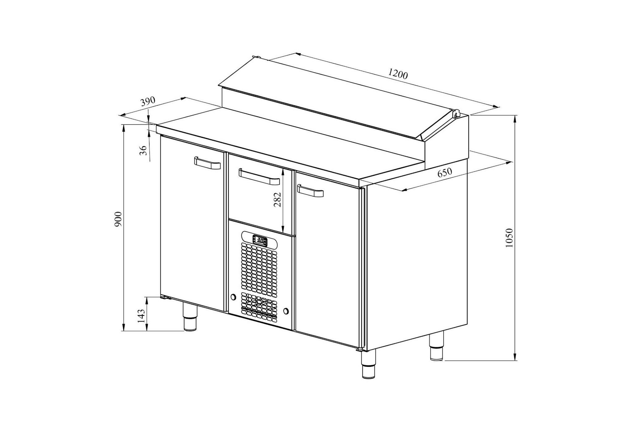 Saladette KLE-1221,  GN 1/1 - 2