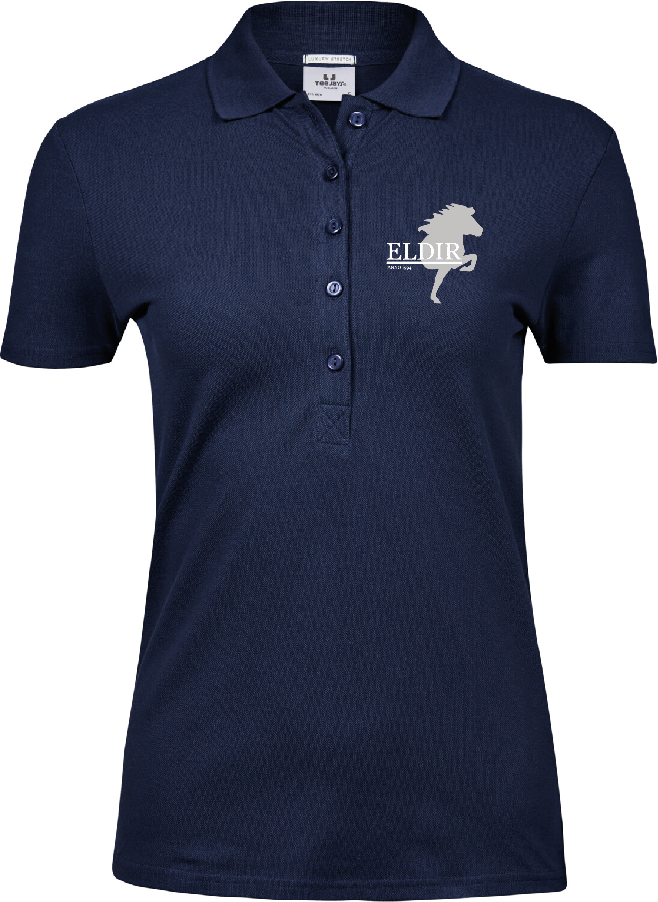 Pike Bomull Luxery Stretch Polo Dam - (Eldir)
