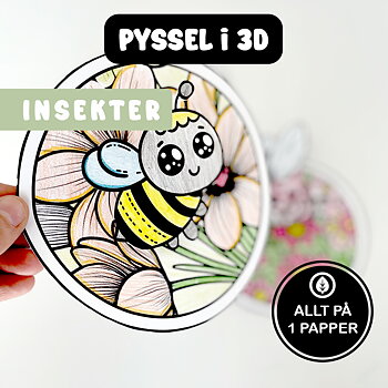 sommarpyssel insekter i 3D