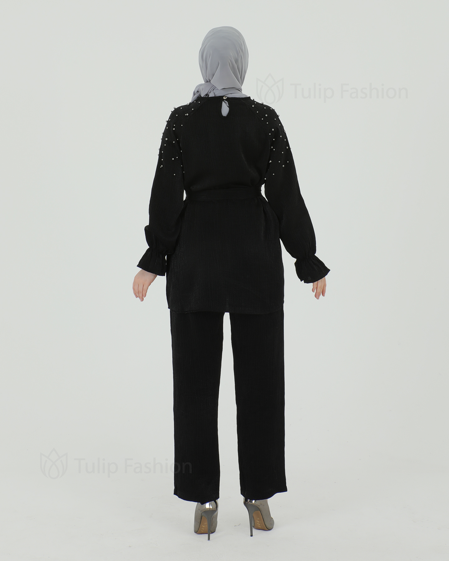 Tunic set with pants - Black - 6