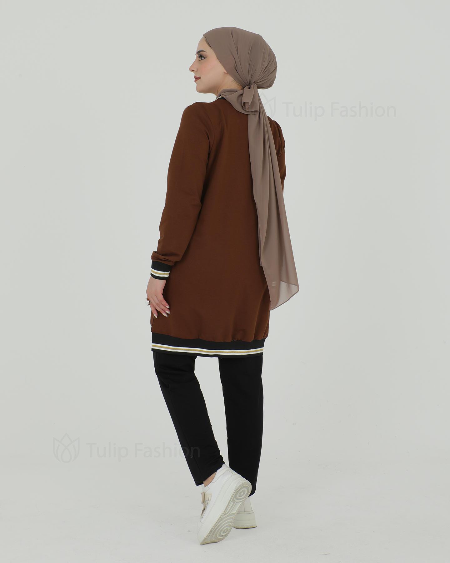 Cardigan set 3-piece - Brown - 5