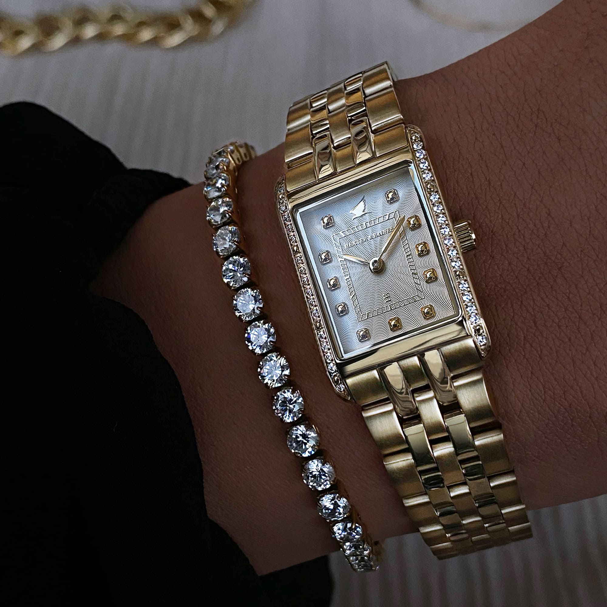 H&B Gala Pavé, Gold & White - 8