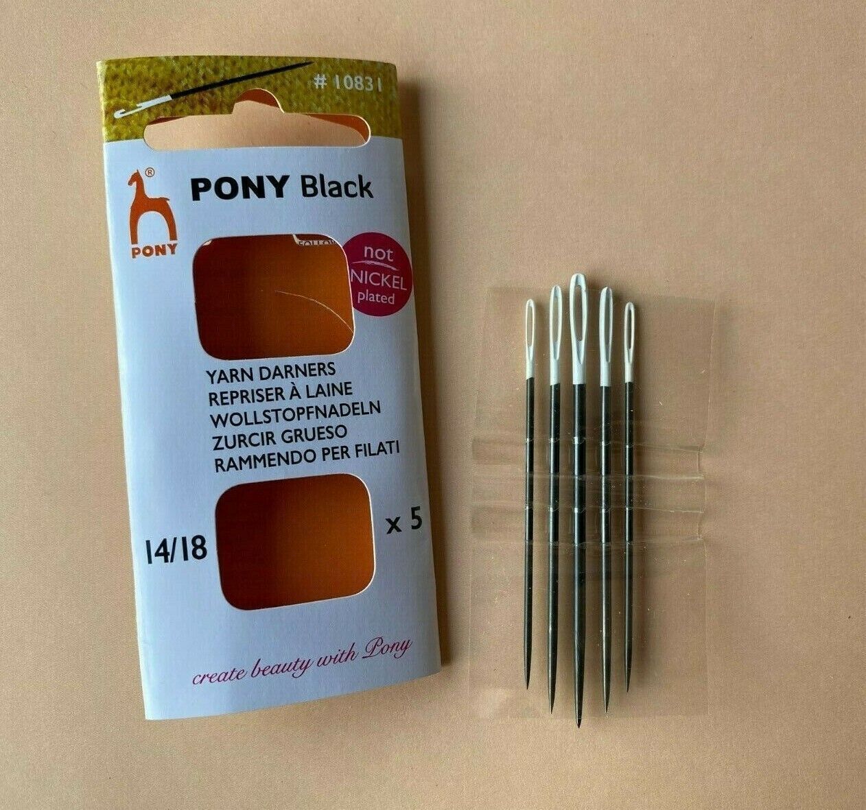 Pony Black spetsig ull nål