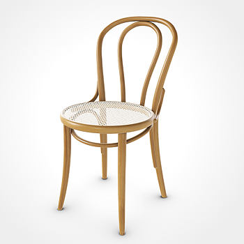 No. 18 Chair Beech Honey/rattan  - In stock
