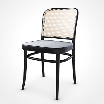 No. 811 Chair black/rattan/wooden seat  - Quickship