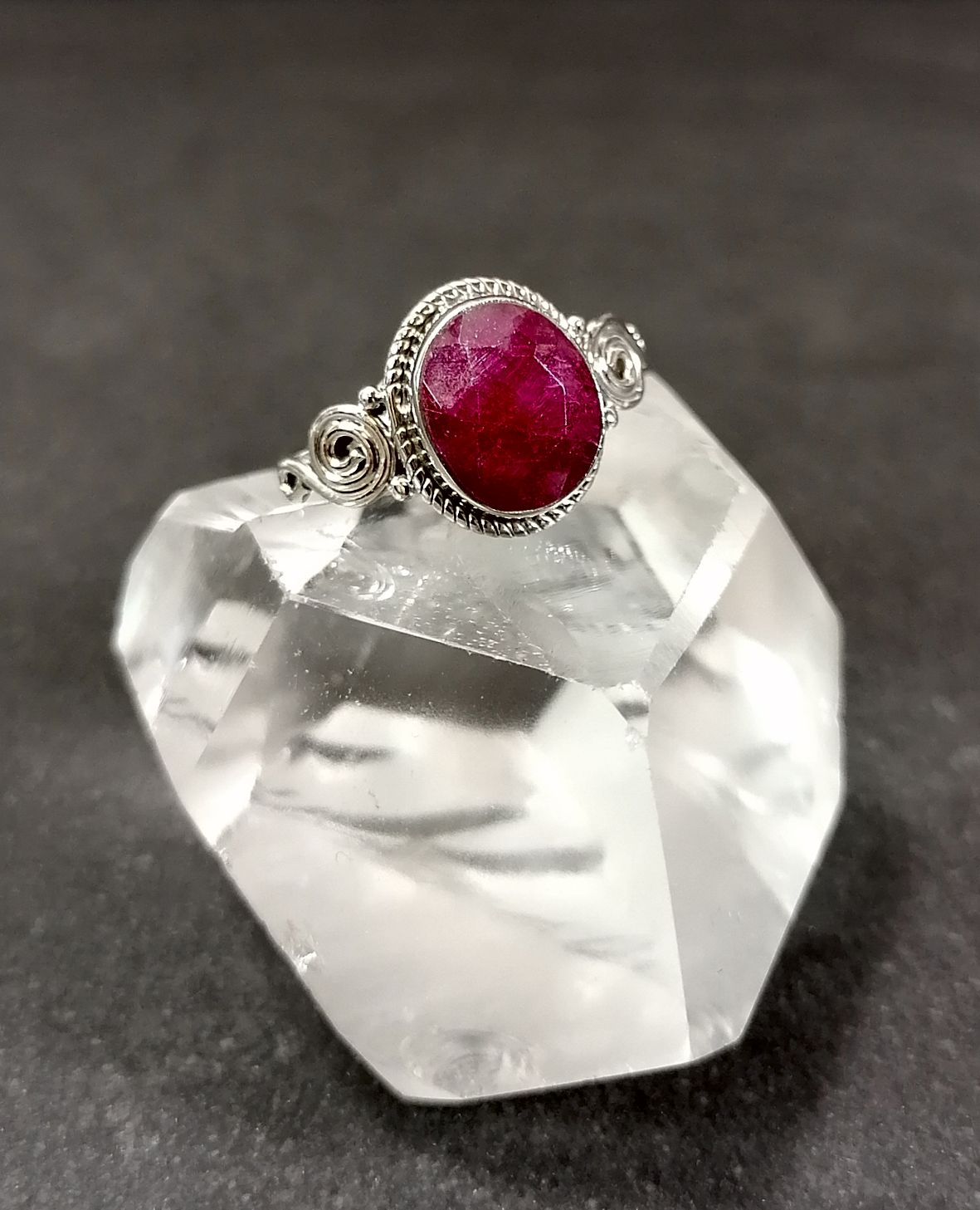 Silverring  - Cabochon i olika stenar - 7