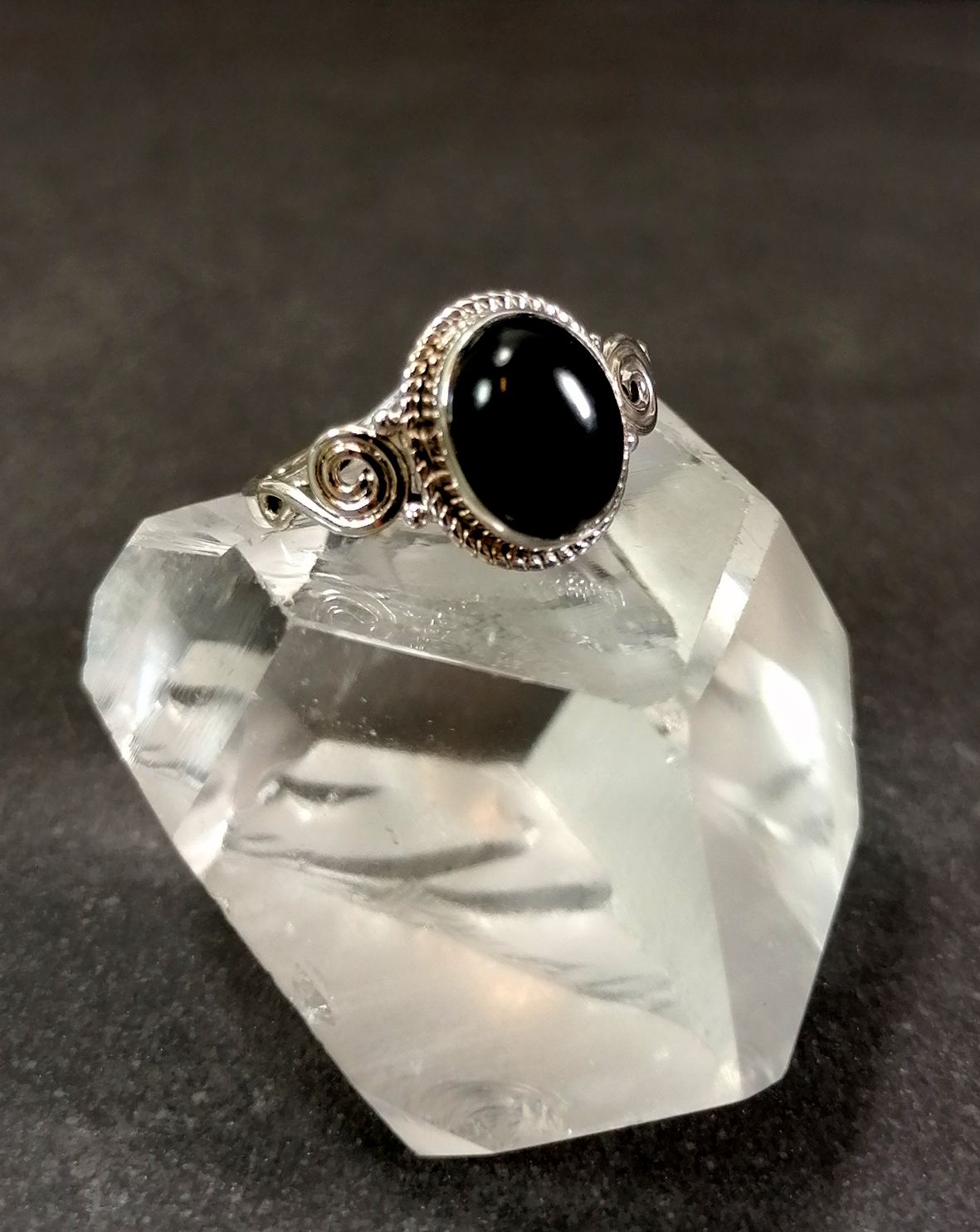 Silverring  - Cabochon i olika stenar - 6