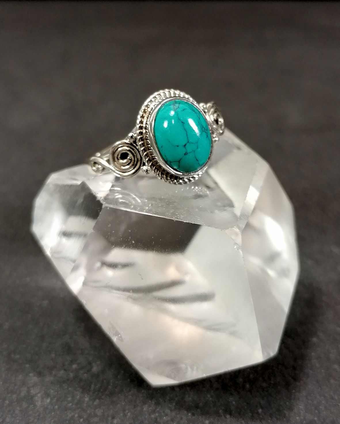 Silverring  - Cabochon i olika stenar - 8