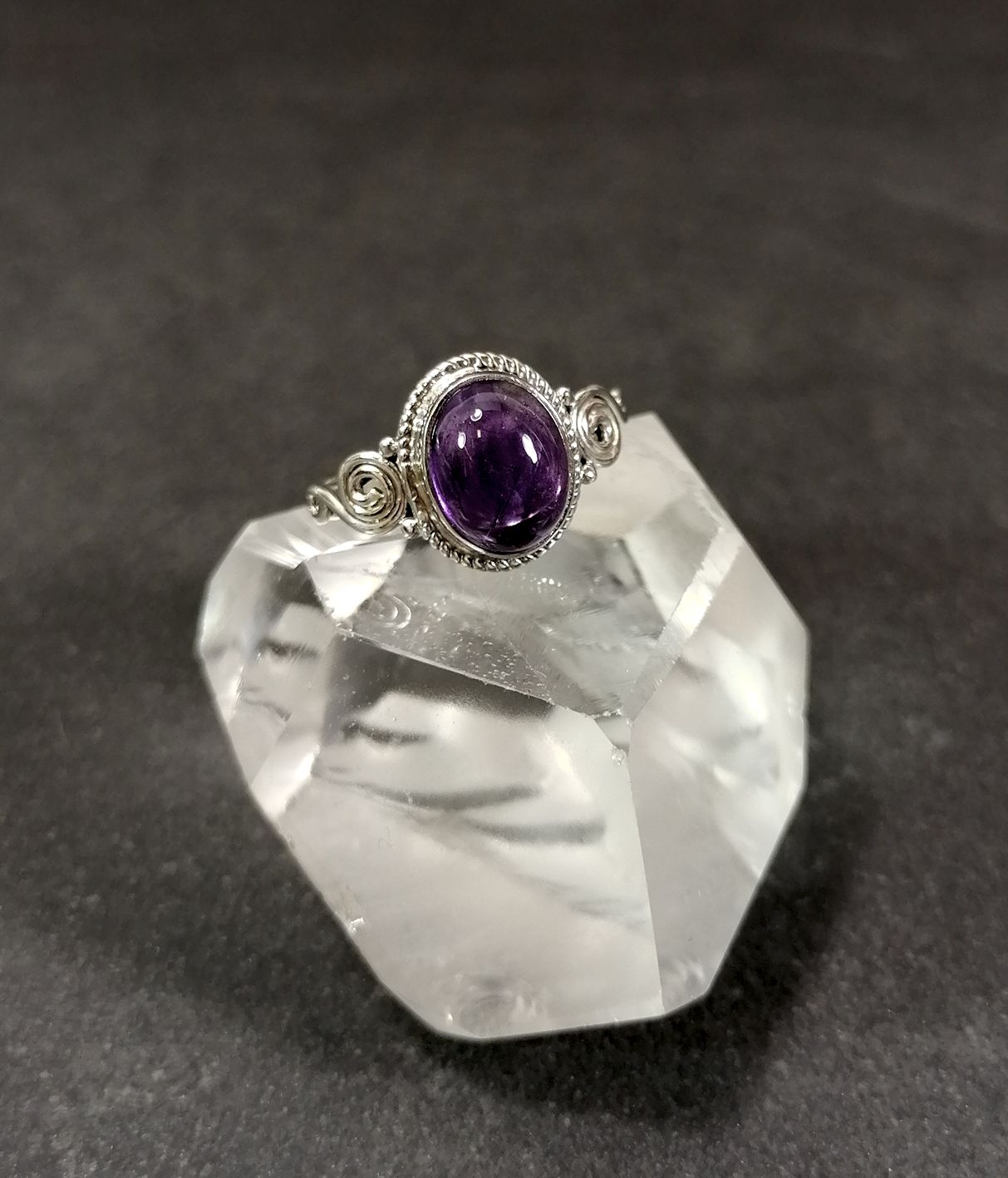 Silverring  - Cabochon i olika stenar - 2
