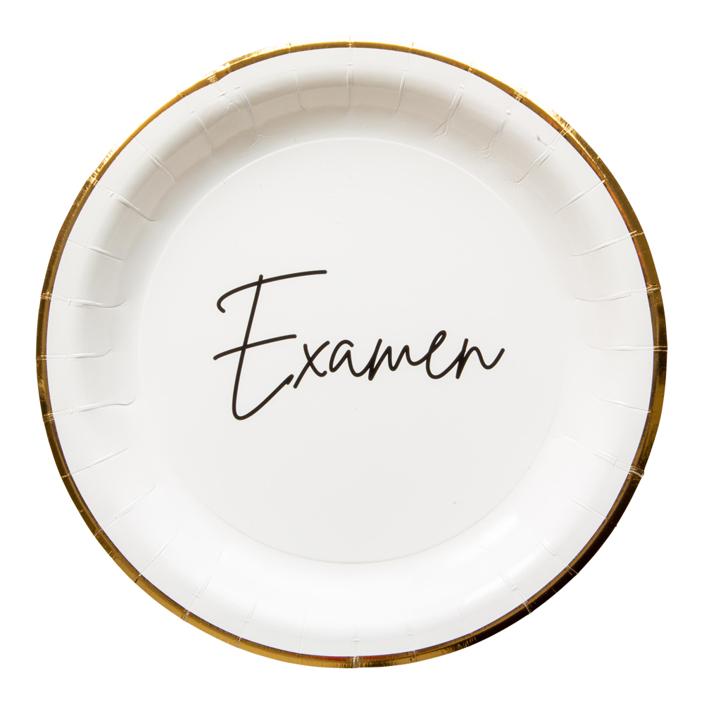 Papperstallrikar Examen 23cm 8-p