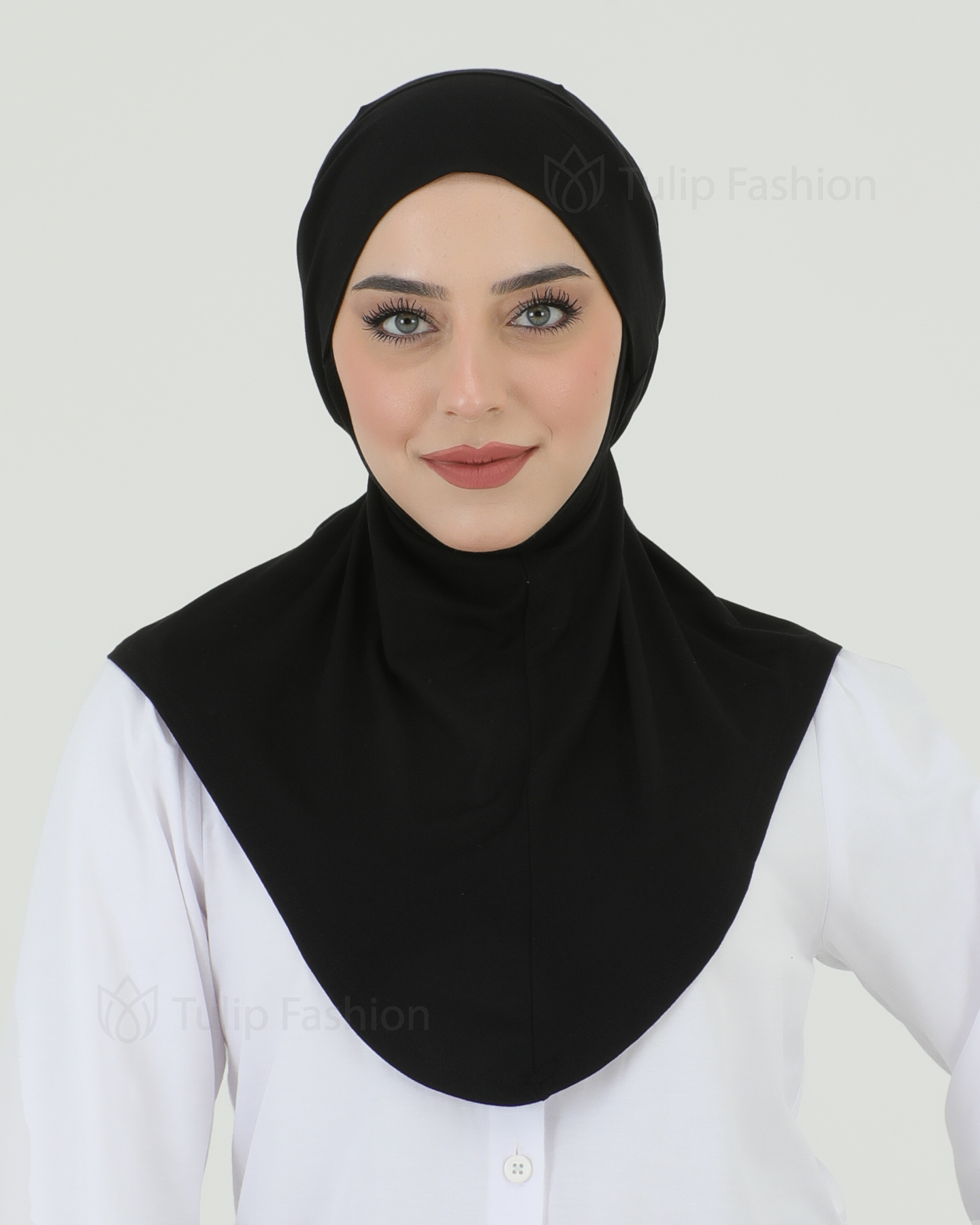 Hijab - Instant Jersey with band - Black - 3