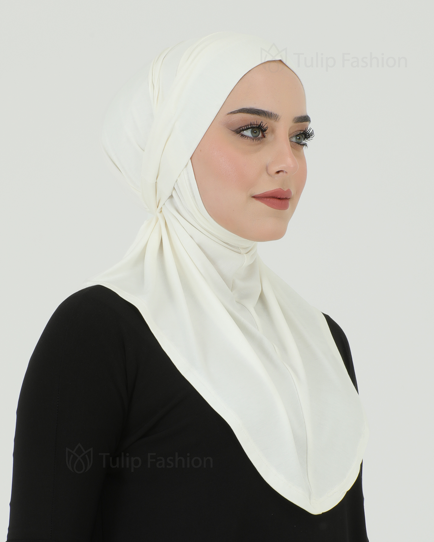 Hijab - Instant Jersey with band - Off-White