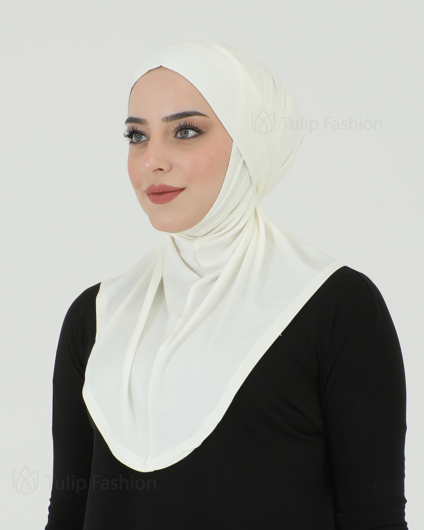 Hijab - Instant Jersey with band - Off-White - 2