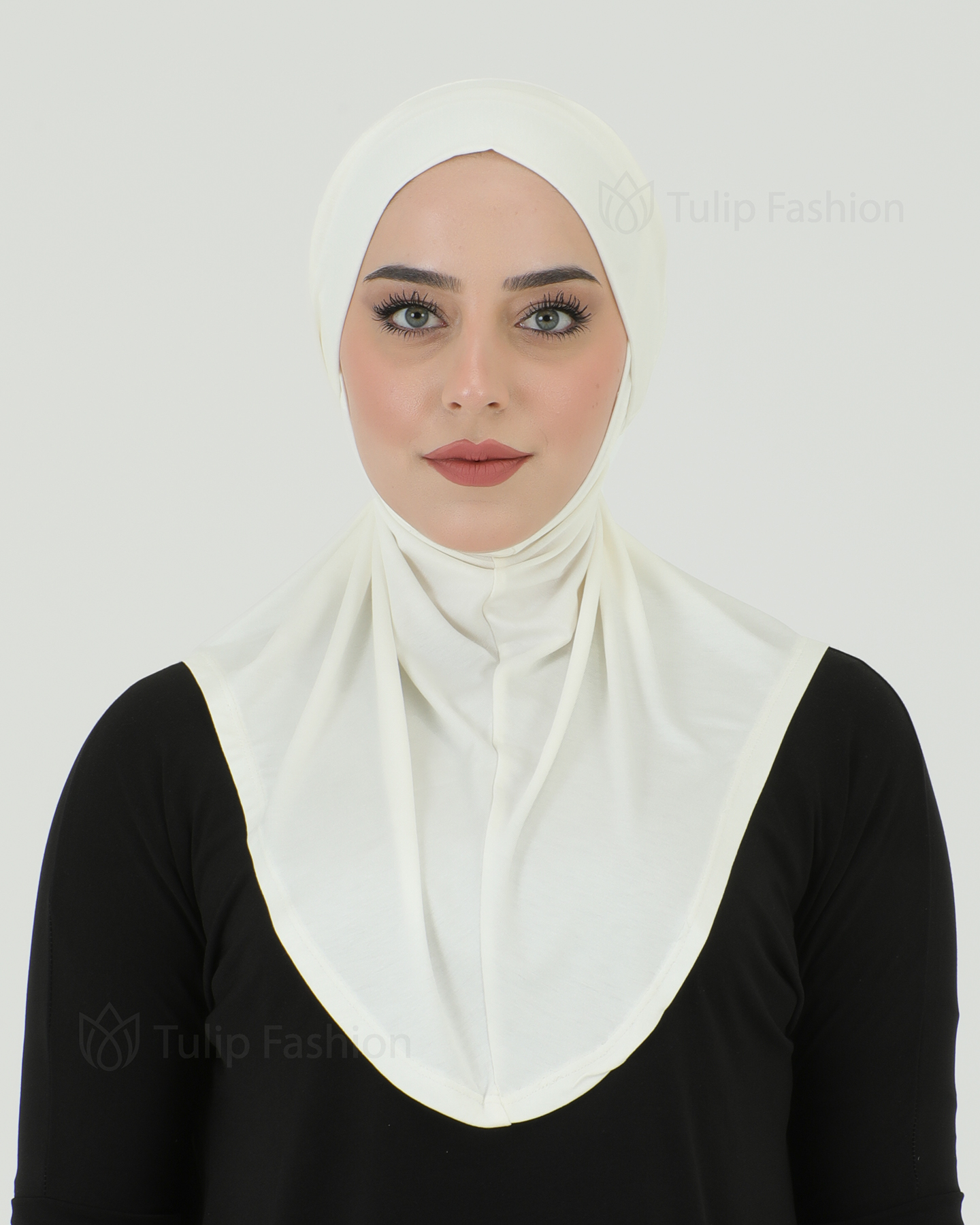 Hijab - Instant Jersey with band - Off-White - 3