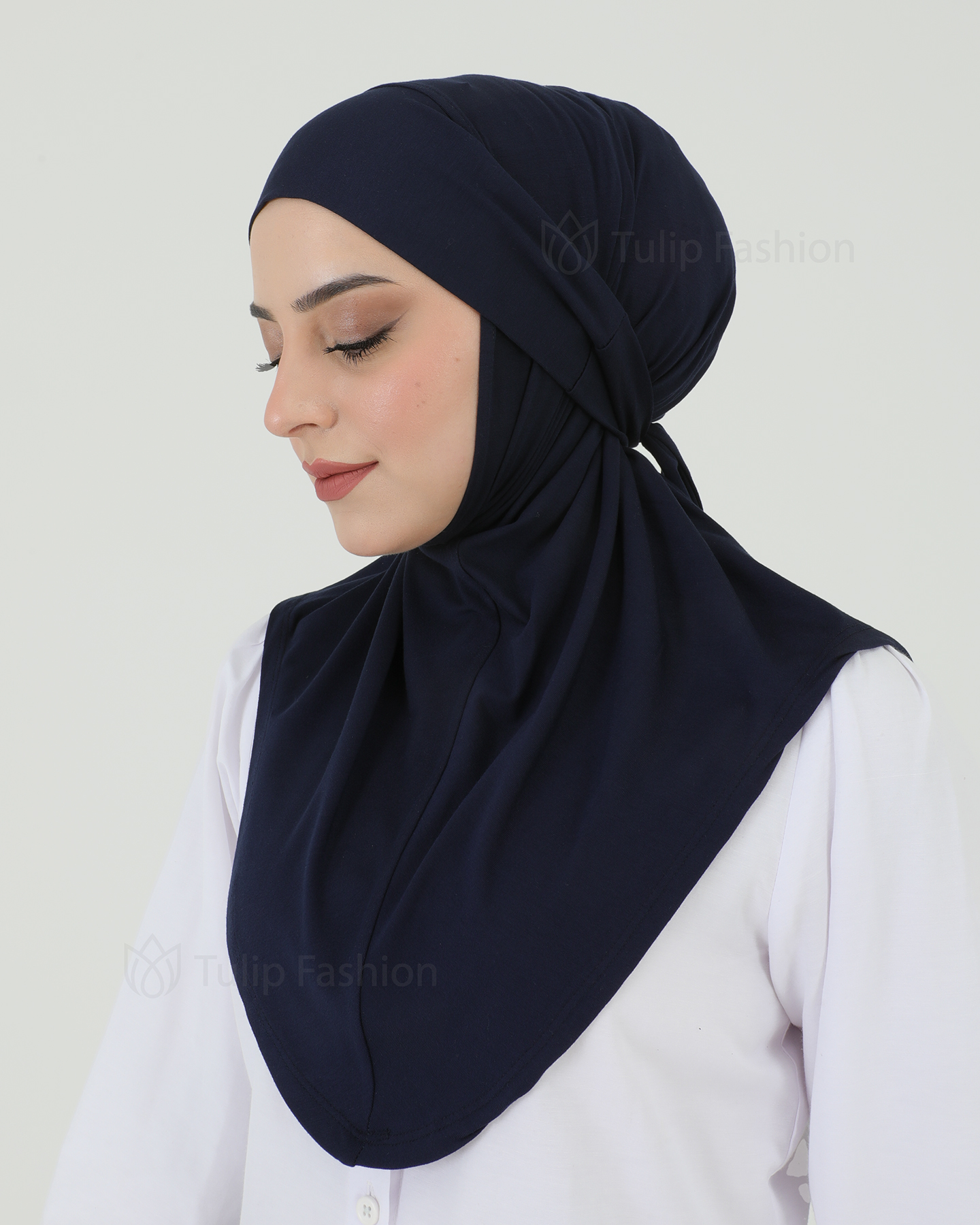 Hijab - Instant Jersey with band - Midnight Blue - 5