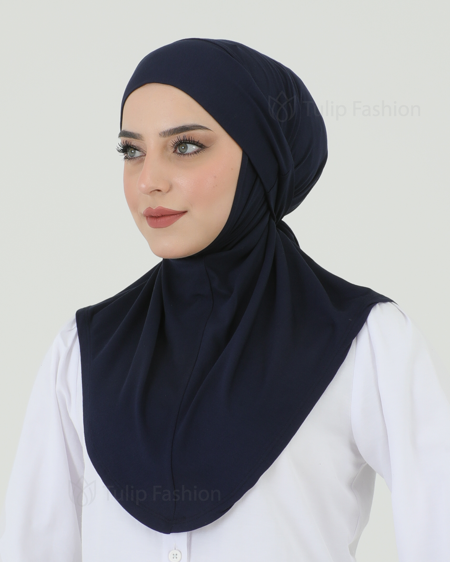 Hijab - Instant Jersey with band - Midnight Blue - 2