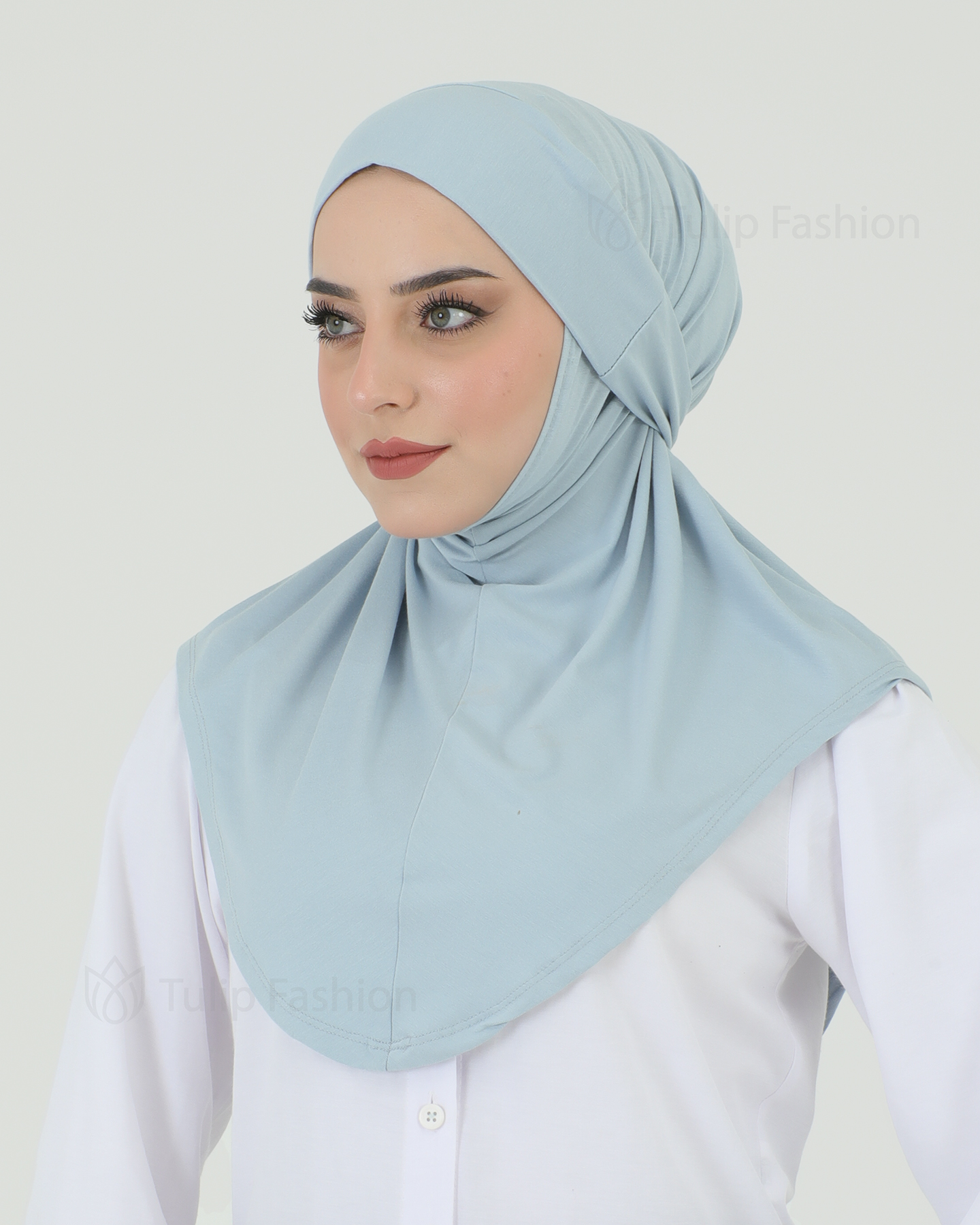 Hijab - Instant Jersey with band - Blue - 2