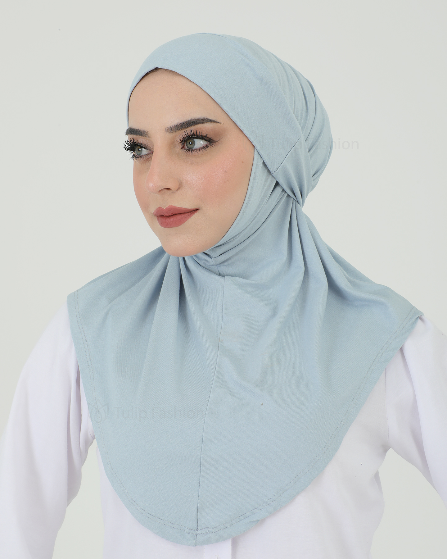 Hijab - Instant Jersey with band - Blue - 5