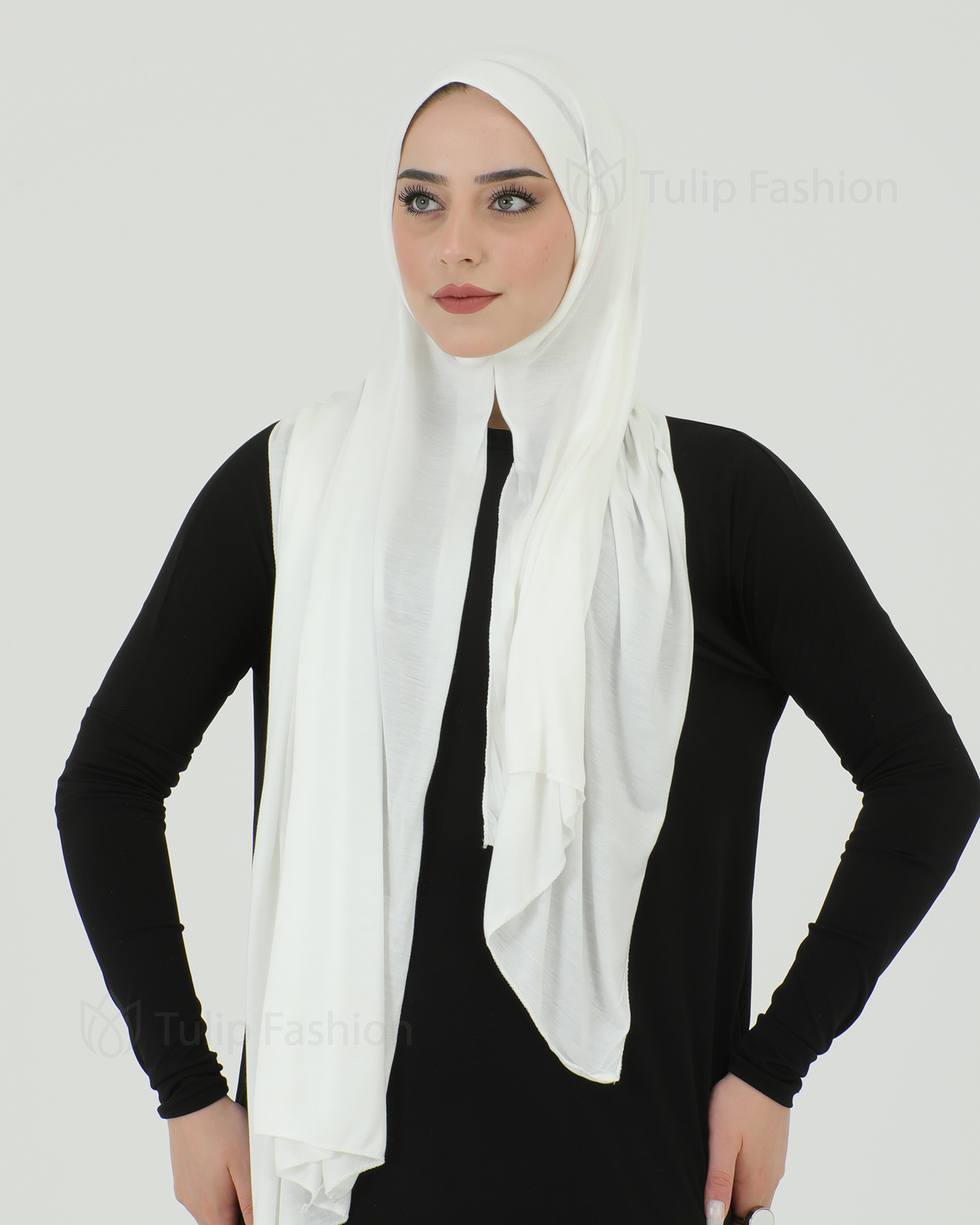 Hijab - Instant Jersey - Off-White - 4