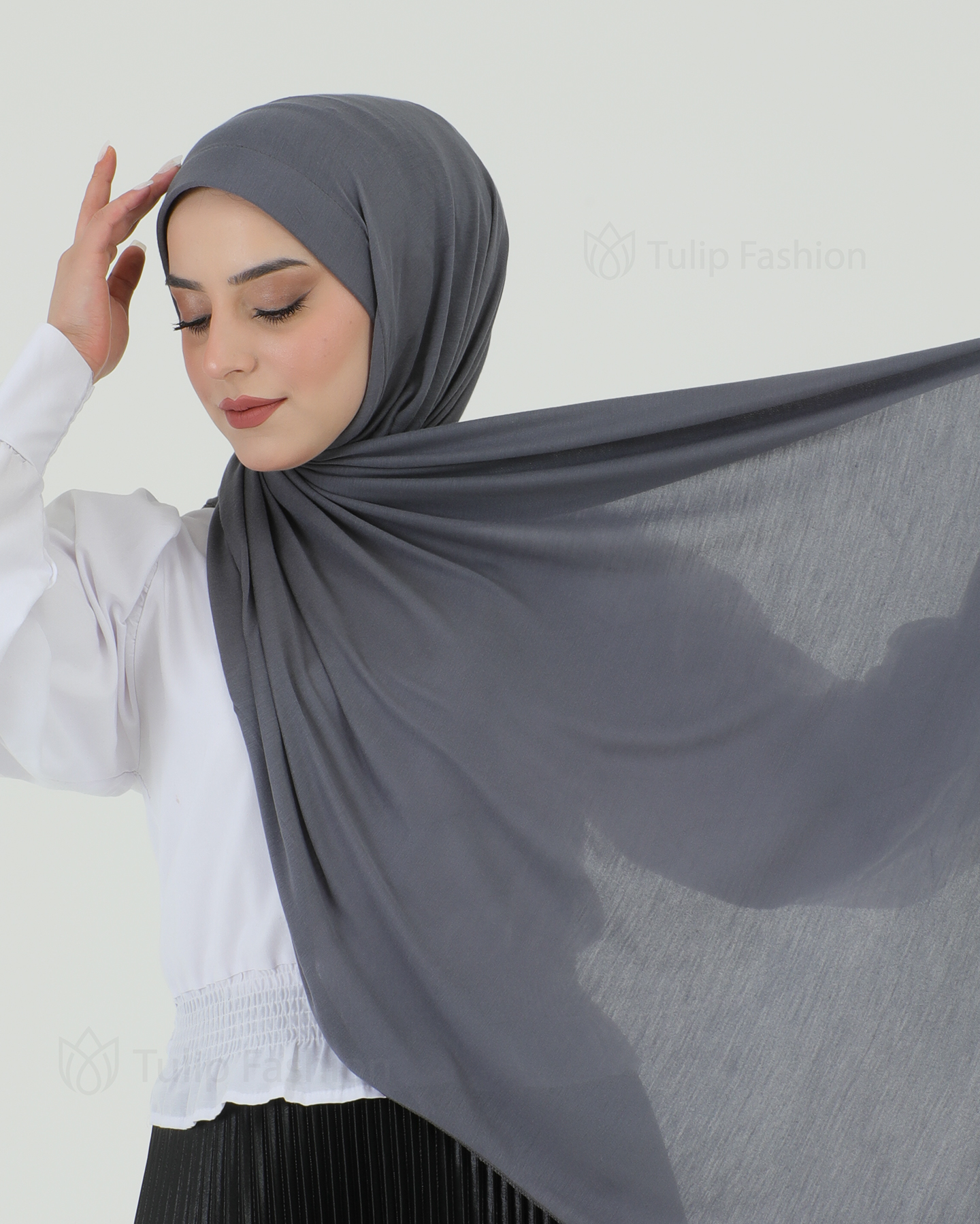 Hijab - Instant Jersey - Dunkelgrau - 3