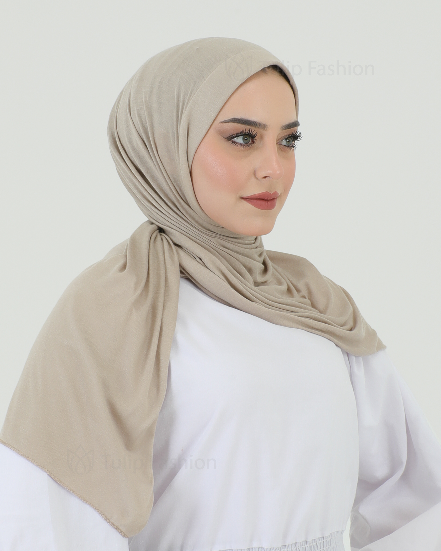 Hijab - Instant Jersey - Beige - 2