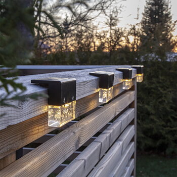 Wall lantern Solcell 4-pack Bubbly Fence
